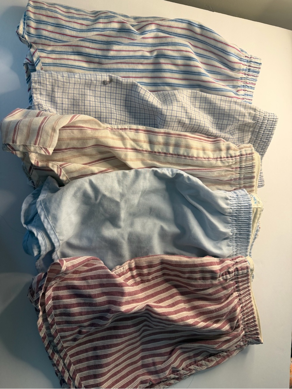 Jockey Striped and Solid Shorts - Light Blue, Red, Cream